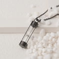 thumbnail image 1 of Anavia Stainless Steel Glass Bottle Hourglass Cremation Vial Urn Pendant Charm Necklace for Ash Memorial Keepsake for Men Women Pets - [Black Necklace], 1 of 8