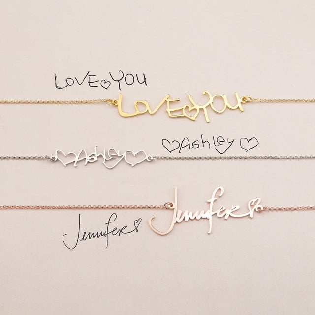 Actual 2024 handwriting necklace
