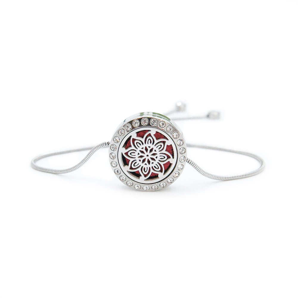 Anavia Sunflower Slider Aromatherapy Jewelry Essential Oil Bracelet with Gift Box