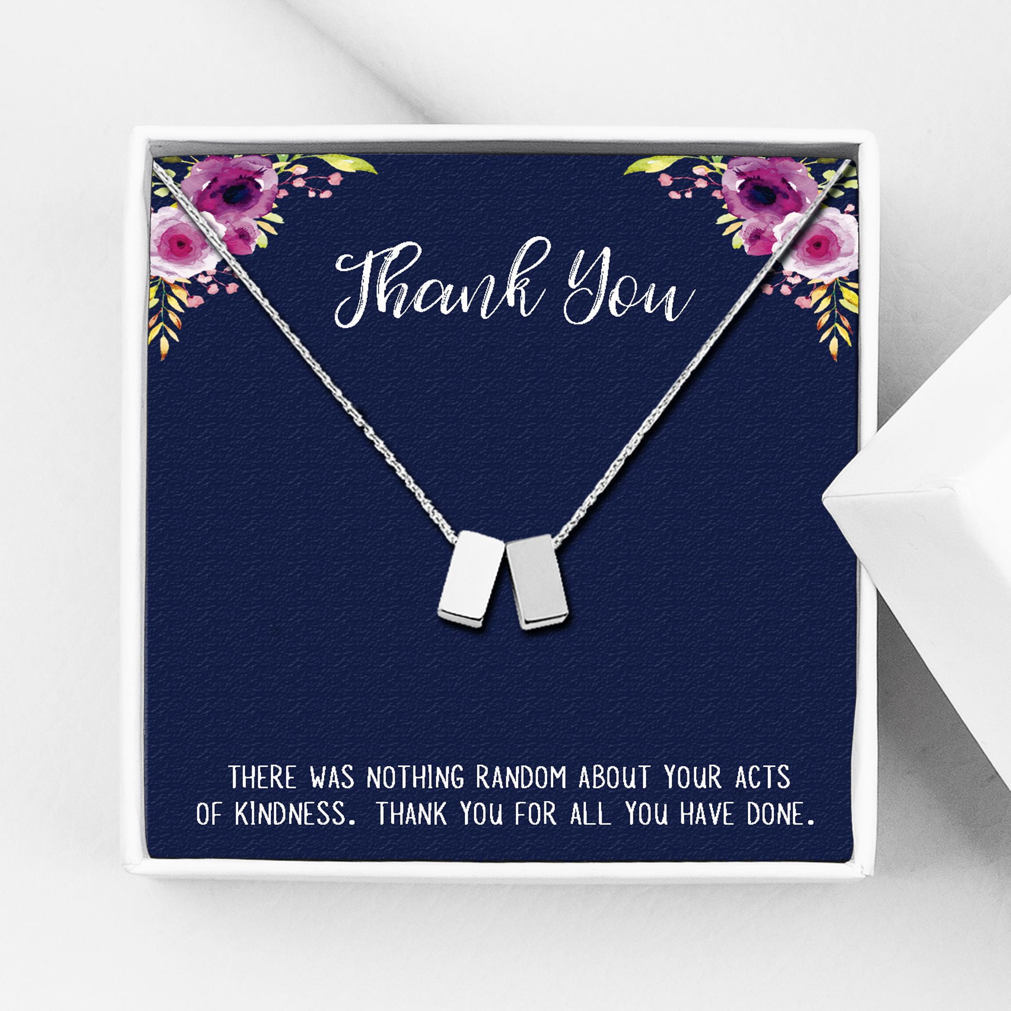 Anavia Thank You Necklace, Thank You Cards, Thank You Gift Box