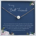 thumbnail image 1 of Anavia To My Best Friend Necklace Gift, Best Friend Birthday Gift, BFF Necklace, Pearl Friendship Necklace -[White Pearl + Gold Chain], 1 of 8