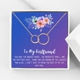 thumbnail image 1 of Anavia To My Girlfriend Necklace Gift, Card Gift for GF, Girlfriend Jewelry, Girlfriend Birthday Gift, Mother's Gift-[Rose Gold Infinity Double Ring, Blue-Purple Gift Card], 1 of 3