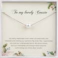 thumbnail image 1 of Anavia To My Lovely Cousin Birthday Gift Pearl Necklace, Cousin Best Friend Gift Card, Cousin Wedding Gifts-[White Pearl + Silver Chain], 1 of 7