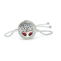 Anavia Tree of Life Slider Aromatherapy Jewelry Essential Oil Bracelet with Gift Box