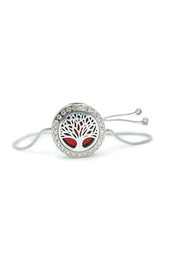 Tree of Life Slider Aromatherapy Jewelry Essential Oil Bracelet with Gift Box