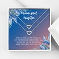 thumbnail image 1 of Anavia Unbiological Daughter Jewelry, Step Daughter Necklace Gift, Bonus Daughter Birthday Card Gift, Mother Daughter Set Necklace-[Two Silver Mini Crystal Heart, Blue-Orange Gift Card], 1 of 3
