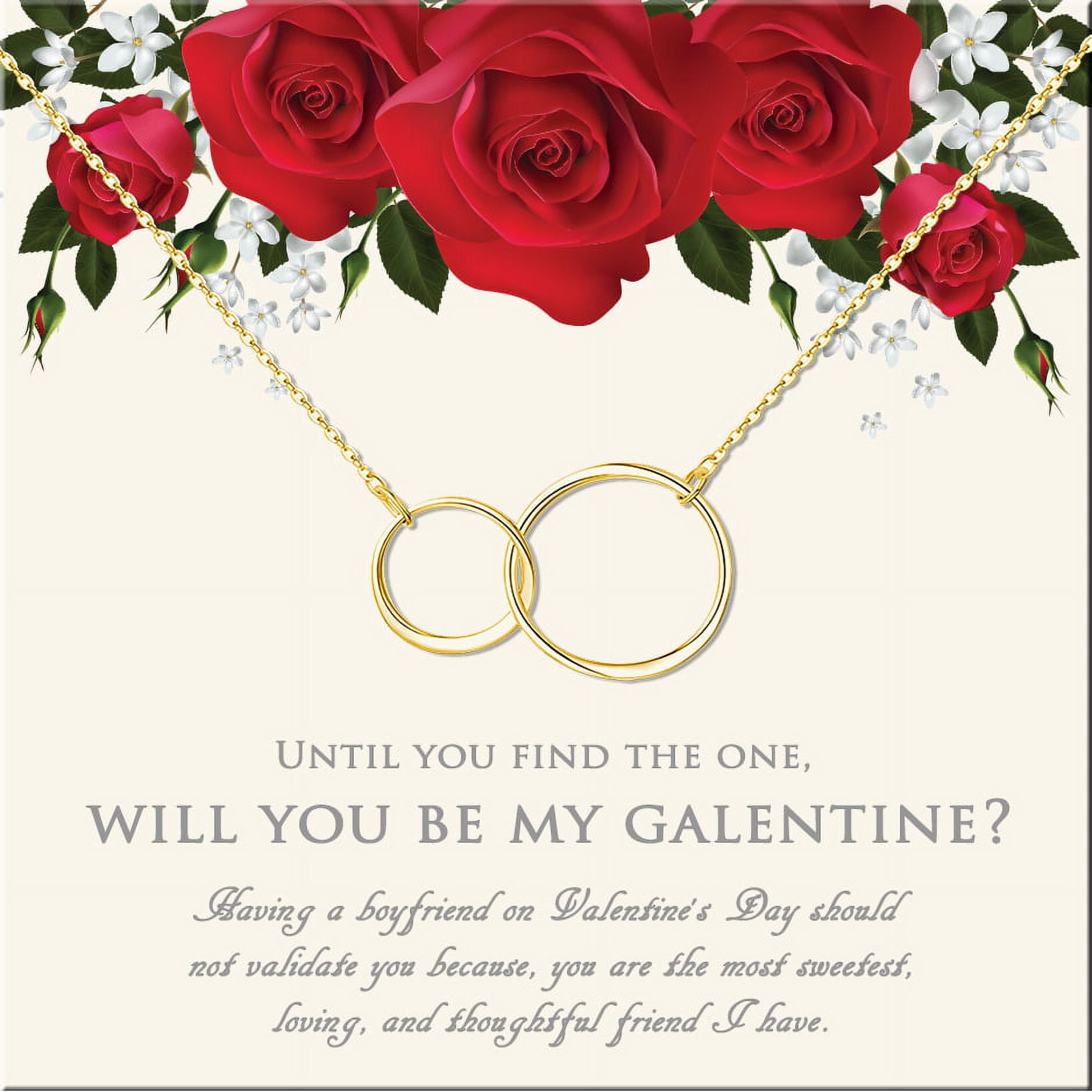 Anavia Valentines Day Gift for Friend, Galentines Day Gift, Double Circle Necklace, Best Friend Necklace, Gifts for Girlfriend, Best Friend Gifts, Friendship Gift, Gift for Mom- [Gold]