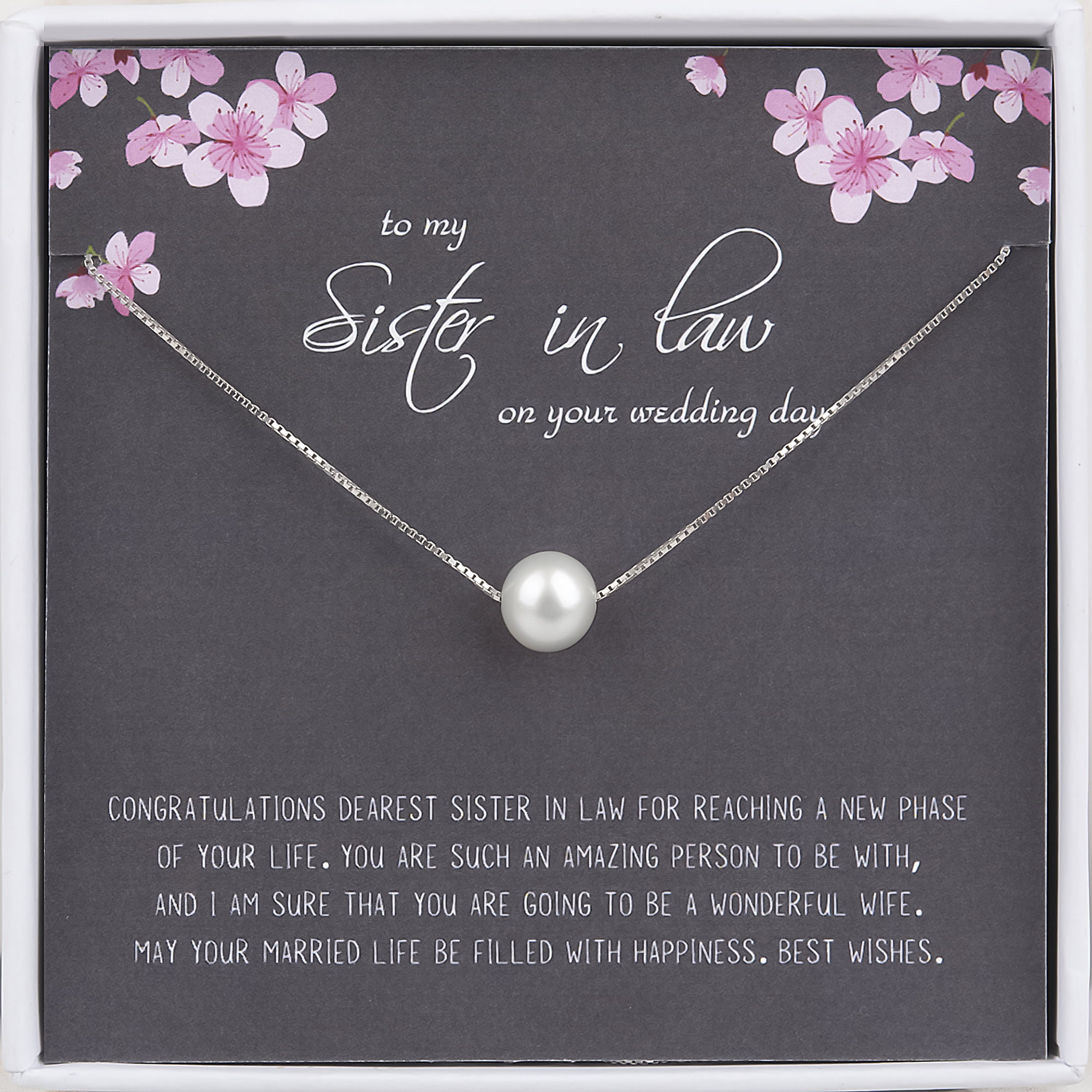 Sister of the Bride Gift Necklace, Sister Wedding Gift from Bride to S –  Glow Archives