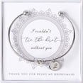 thumbnail image 1 of Anavia Women "I Couldn’t Tie the Knot Without You" Personalized Bridesmaid Gift, Bridesmaid Proposal Bracelet, Tie the Knot Jewelry, Custom Initial Engraving Bracelet, Bridal Party Wedding Gift Set, 1 of 14