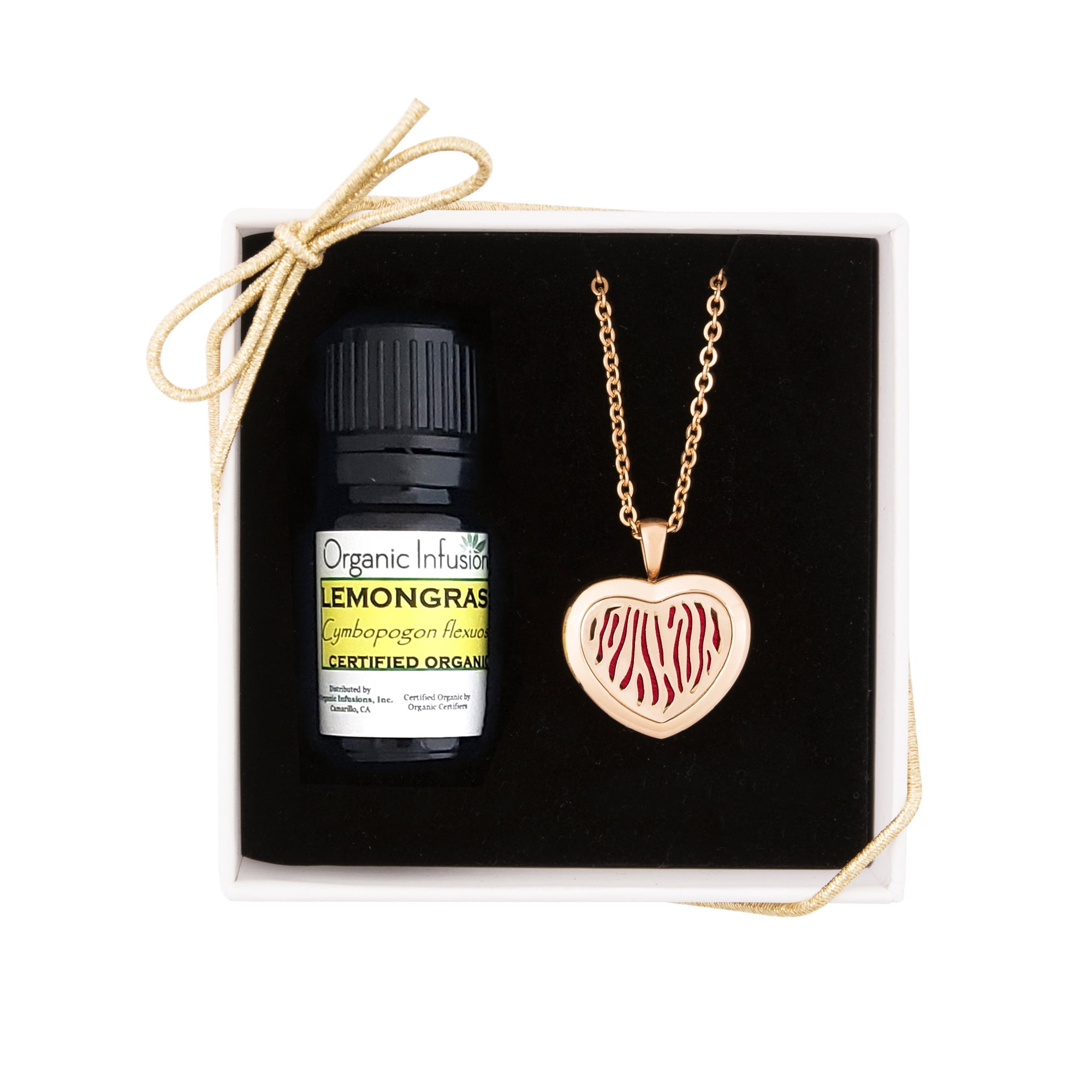 Anavia Women's Mother's Day Gift for Mom - Lemongrass Essential Oil and Necklace Jewelry Gift Set - Anxiety Relief - Gift for Her - 12 Reusable Pads and 22" Chain - Ships Next Day!