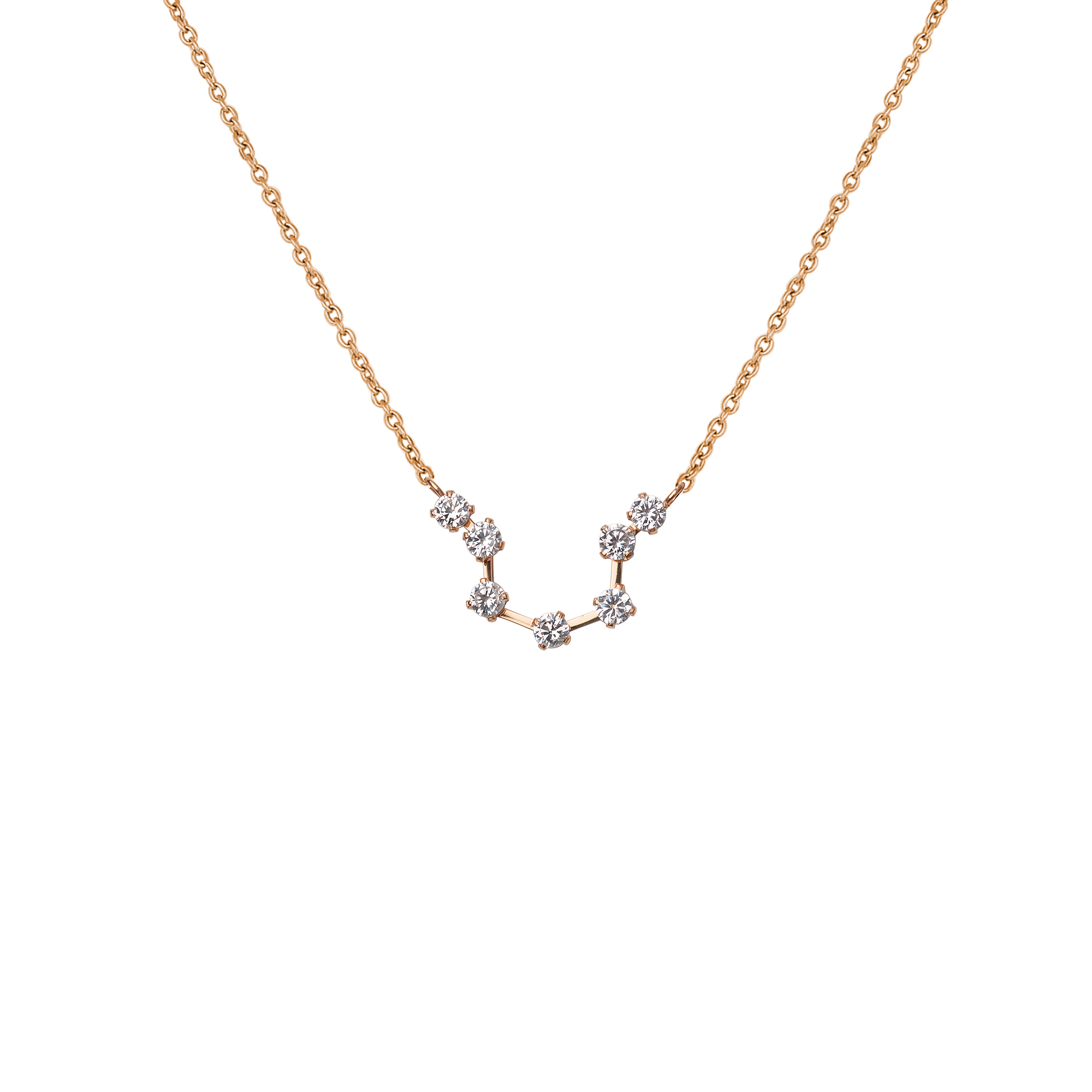 Anavia Zodiac Necklace Birthday Gifts for Girlfriend - Stainless Steel Zodiac Constellation Crystal Necklace - Zodiac Dainty Jewelry for Women [Rose Gold, Aquarius]