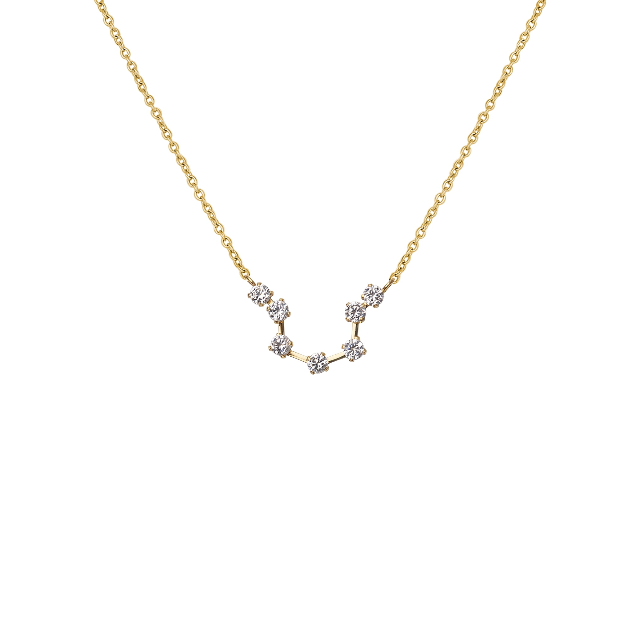 Anavia Zodiac Necklace Birthday Gifts for Girlfriend - Stainless Steel Zodiac Constellation Crystal Necklace - Zodiac Dainty Jewelry for Women [Gold, Aquarius]