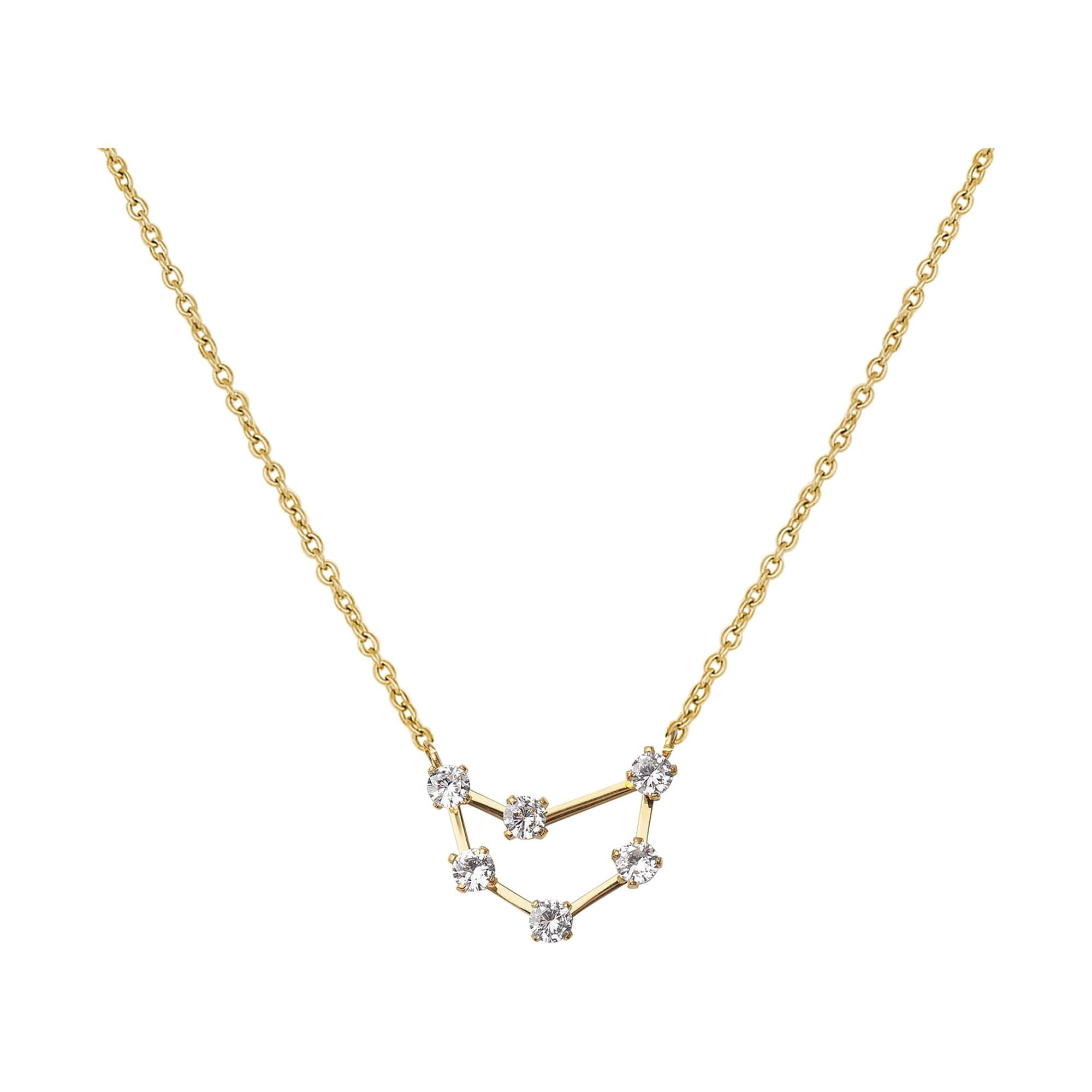 Anavia Zodiac Necklace Birthday Gifts for Girlfriend - Stainless Steel Zodiac Constellation Crystal Necklace - Zodiac Dainty Jewelry for Women [Gold, Capricorn]