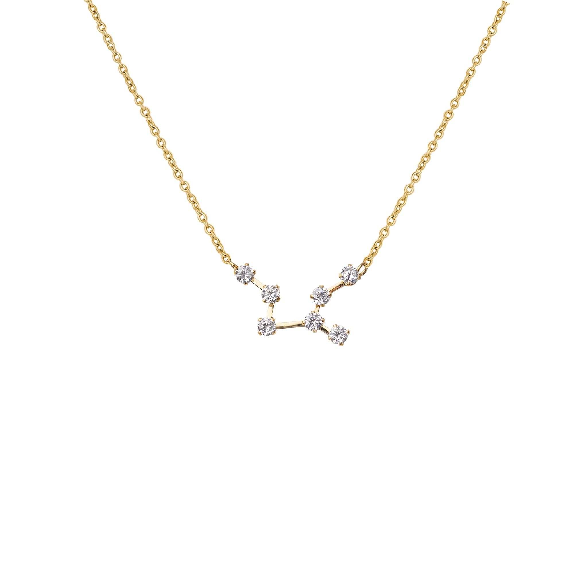 Anavia Zodiac Necklace Birthday Gifts for Girlfriend - Stainless Steel Zodiac Constellation Crystal Necklace - Zodiac Dainty Jewelry for Women [Gold, Virgo]