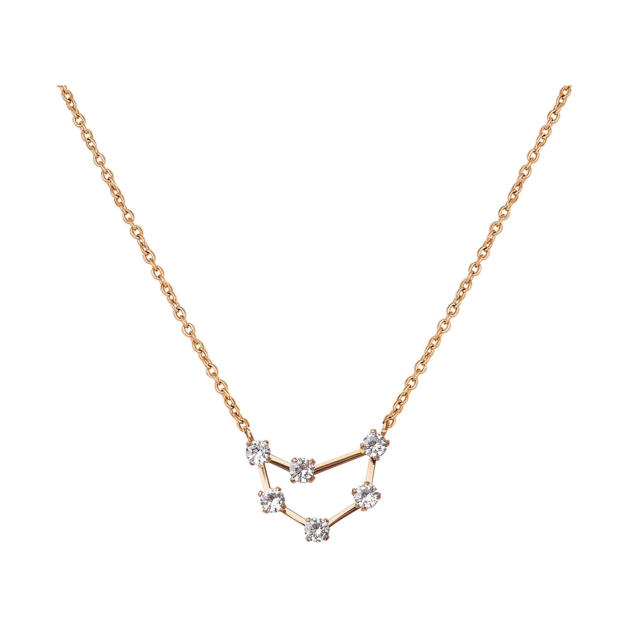 Anavia Zodiac Necklace Birthday Gifts for Girlfriend - Stainless Steel Zodiac Constellation Crystal Necklace - Zodiac Dainty Jewelry for Women [Rose Gold, Capricorn]