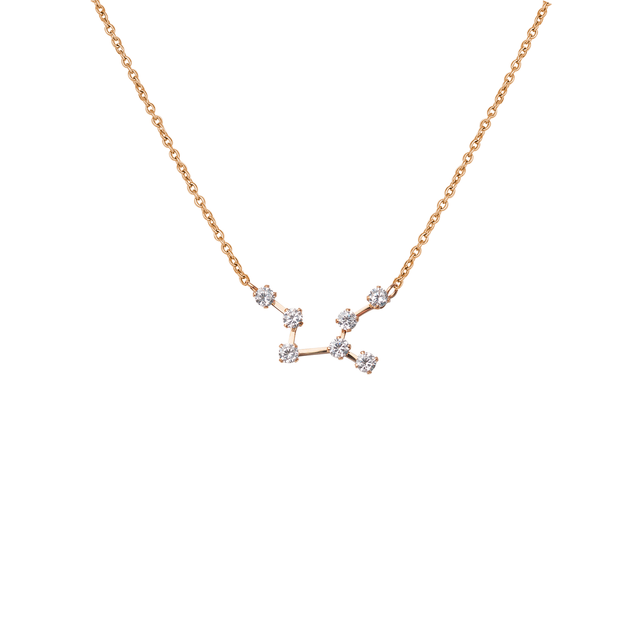 Anavia Zodiac Necklace Birthday Gifts for Girlfriend - Stainless Steel Zodiac Constellation Crystal Necklace - Zodiac Dainty Jewelry for Women [Rose Gold, Virgo]