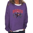 thumbnail image 1 of Anbech 80s Rodeo Sweatshirt for Women Retro Western Cowboy Long Sleeve Tee Shirts with Round Neck, 1 of 2