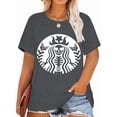 thumbnail image 1 of Anbech Basic Witch Plus Shirt for Women Graphic Halloween Themed Print Tees Short Sleeve Vintage Ladies Tops, 1 of 4