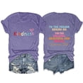 thumbnail image 1 of Anbech Be Kind Shirt Women's Front and Back Printing Kindness Shirt Graphic Casual Inspirational Tee Tops, 1 of 3