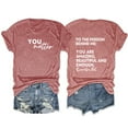 thumbnail image 1 of Anbech Be Kind Shirt Women's Front and Back Printing Kindness Shirt Graphic Casual Inspirational Tee Tops, 1 of 2