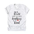 thumbnail image 1 of Anbech Be Kind Shirts In a World Where You Can Be Anything Kindness Shirt Women Casual Teacher Inspirational Tee Top, 1 of 3