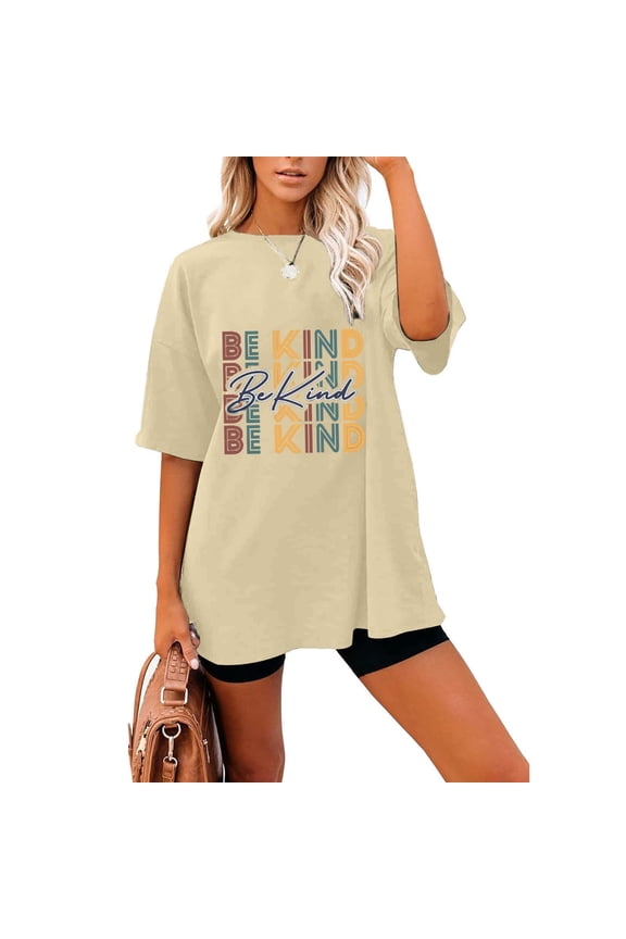 Be Kind Shirts In a World Where You Can Be Anything Kindness Shirt Women Casual Teacher Inspirational Tee Top