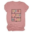 thumbnail image 1 of Anbech Be Kind Women Shirt Letter Graphic Tshirt Inspirational Summer Top Short Sleeve Letter Print Shirt, 1 of 2