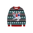 thumbnail image 1 of Anbech Cartoon 3D Print Tshirt Couple Merry Christmas Ugly Sweatshirt Long sleeve Graphic Women Men Pullover Xmas Shirt, 1 of 2
