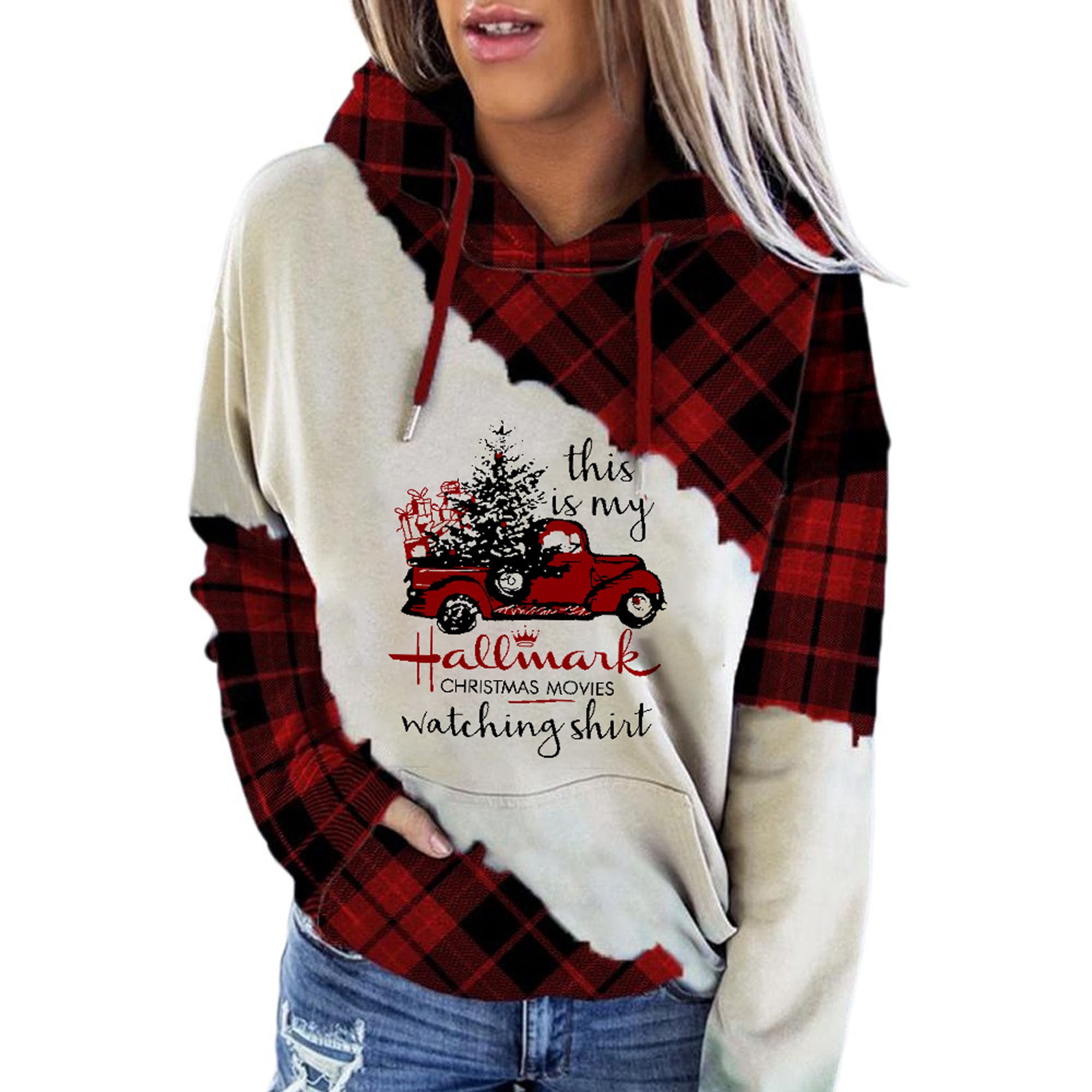 Buffalo Plaid Heart T-Shirt For Women - Valentines Day Cute Graphic Tee Raglan Sleeve