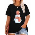 thumbnail image 1 of XCHQRTI Christmas Tree Shirt for Women Plus Size Tshirt Short Sleeve Graphic Top, 1 of 11