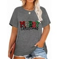 thumbnail image 1 of XCHQRTI Christmas Tree Shirt for Women Plus Size Tshirt Short Sleeve Graphic Top, 1 of 10