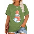 thumbnail image 1 of XCHQRTI Christmas Tree Shirt for Women Plus Size Tshirt Short Sleeve Graphic Top, 1 of 11