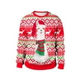 thumbnail image 1 of Anbech Cute 3D Printed Pullover Boyfriend Girlfriend Ugly Christmas Sweatshirt Xmas Long Sleeve Couple Outfit, 1 of 4