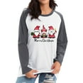 thumbnail image 1 of Anbech Cute Christmas Sweatshirt Women's Long Sleeve Raglan Pullover Graphic Letter Xmas Color Stitching Tee Shirts, 1 of 5