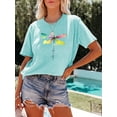 thumbnail image 1 of XCHQRTI Dragonfly Shirts Women Graphic Tees Ladies Hiking Top Casual Summer Short Sleeve T Shirt, 1 of 3