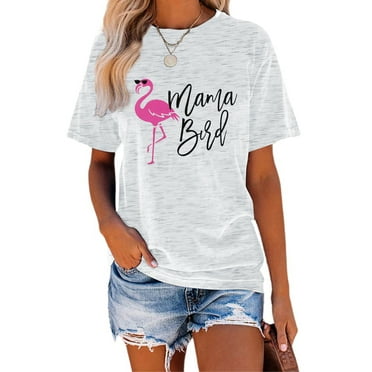 Awkward Styles Floral Flamingo Womens T-Shirt Pink Flamingo Tshirt for