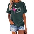 thumbnail image 1 of Anbech Flamingo T-Shirt for Women Graphic Mama Bird Printed Short Sleeve Tee Tops with Crew Neck, 1 of 4