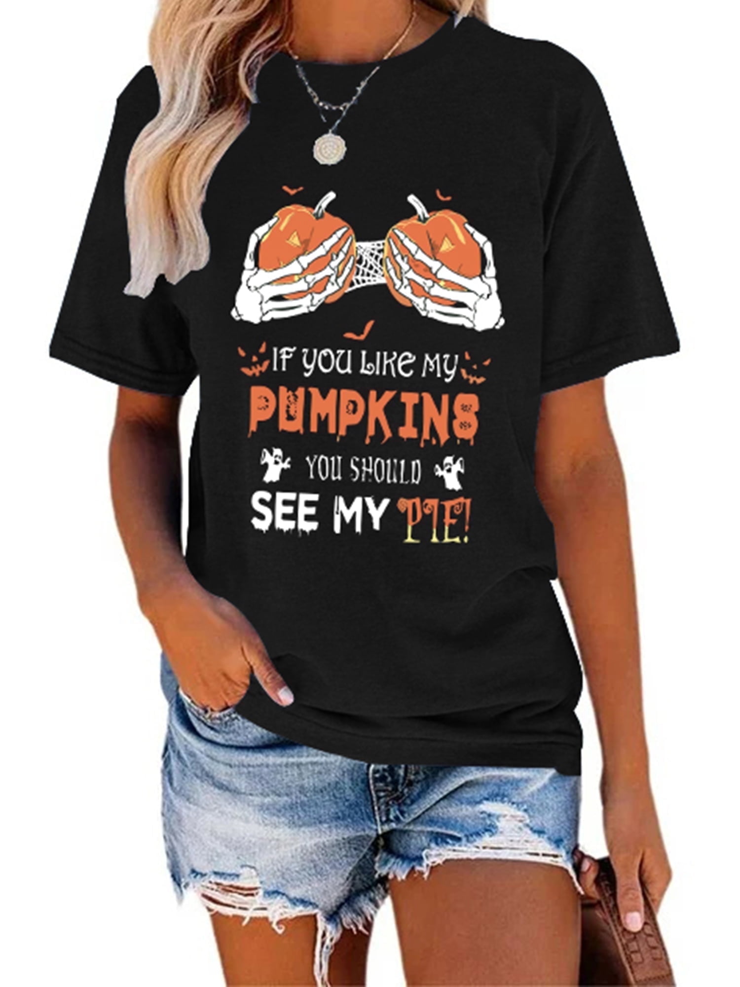 Anbech Women Hocus Pocus Shirts Graphics Tees Short Sleeve Casual Tops ...
