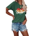thumbnail image 1 of Anbech Heart Printed T-Shirt for Women Casual Graphic Junior Girls Short Sleeve Tee Tops with Crew Neck, 1 of 10