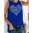 thumbnail image 1 of Anbech Heart Tank Top Kindness Shirts Women Sleeveless Graphic Tees Summer Casual Round Neck Tops, 1 of 2