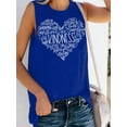 thumbnail image 1 of Anbech Heart Tank Top Kindness Shirts Women Sleeveless Graphic Tees Summer Casual Round Neck Tops, 1 of 2