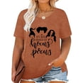 thumbnail image 1 of Anbech Hocus Pocus Halloween Shirts for Women Plus Size Holiday Tshirt Graphic Short Sleeve Tops, 1 of 5