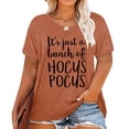 thumbnail image 1 of Anbech Hocus Pocus Shirts for Women's Plus Size Halloween Shirts Its Just A Bunch of Hocus Pocus Oversized Graphic Tee, 1 of 4