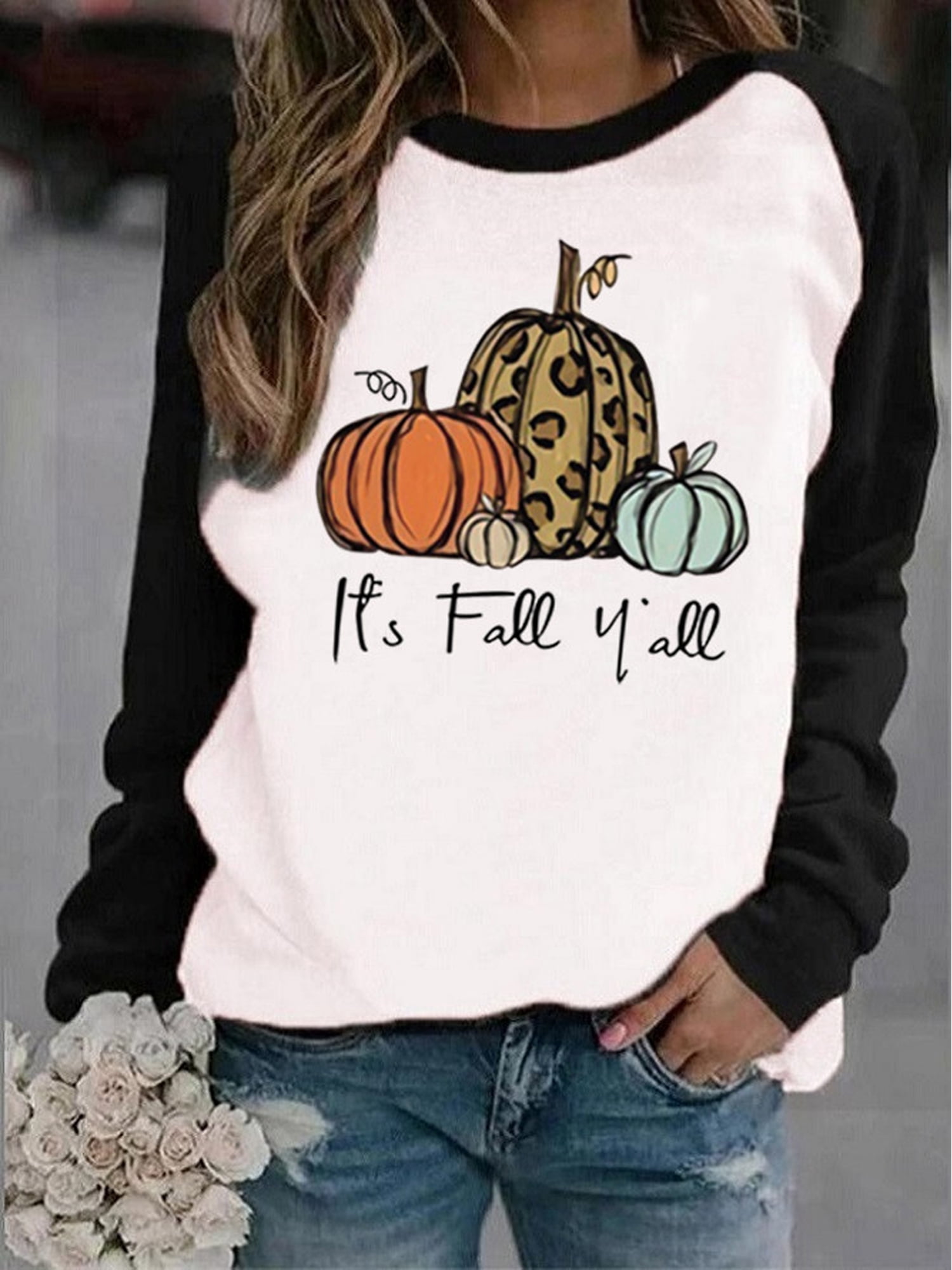 Anbech It s Fall Yall Shirt Women Pumpkin Sweatshirts Christmas