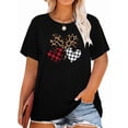 thumbnail image 1 of Anbech Love Heart Plus Size T-Shirts for Women Graphic Valentine's Day Short Sleeves Tees T-Shirt with Round Neck, 1 of 5