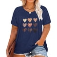 thumbnail image 1 of Anbech Love Heart Plus Size T-Shirts for Women Graphic Valentine's Day Short Sleeves Tees T-Shirt with Round Neck, 1 of 8