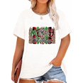thumbnail image 1 of Anbech Merry Christmas Plus Size Shirts for Women Oversized T-Shirt Graphic Chrsitmas Tees Short Sleeve, 1 of 10