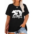 thumbnail image 1 of Anbech Mother's Day Plus Size T-Shirts for Women Graphic Mama Bear Print Oversize Short Sleeves T-Shirt with Round Neck, 1 of 4