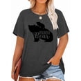 thumbnail image 1 of Anbech Mother's Day Plus Size T-Shirts for Women Graphic Mama Bear Print Oversize Short Sleeves T-Shirt with Round Neck, 1 of 4