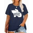thumbnail image 1 of Anbech Mother's Day Plus Size T-Shirts for Women Graphic Mama Bear Print Oversize Short Sleeves T-Shirt with Round Neck, 1 of 4